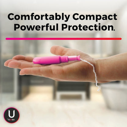 Kimberly-Clark U by Kotex Click Tampon Regular - Regular - Anti-leak, Fragrance-free, Comfortable, Unscented - 16 / Box