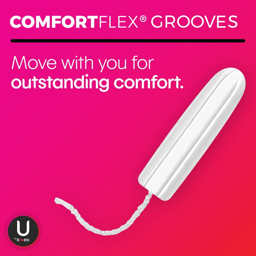 Kimberly-Clark U by Kotex Click Tampon Regular - Regular - Anti-leak, Fragrance-free, Comfortable, Unscented - 16 / Box