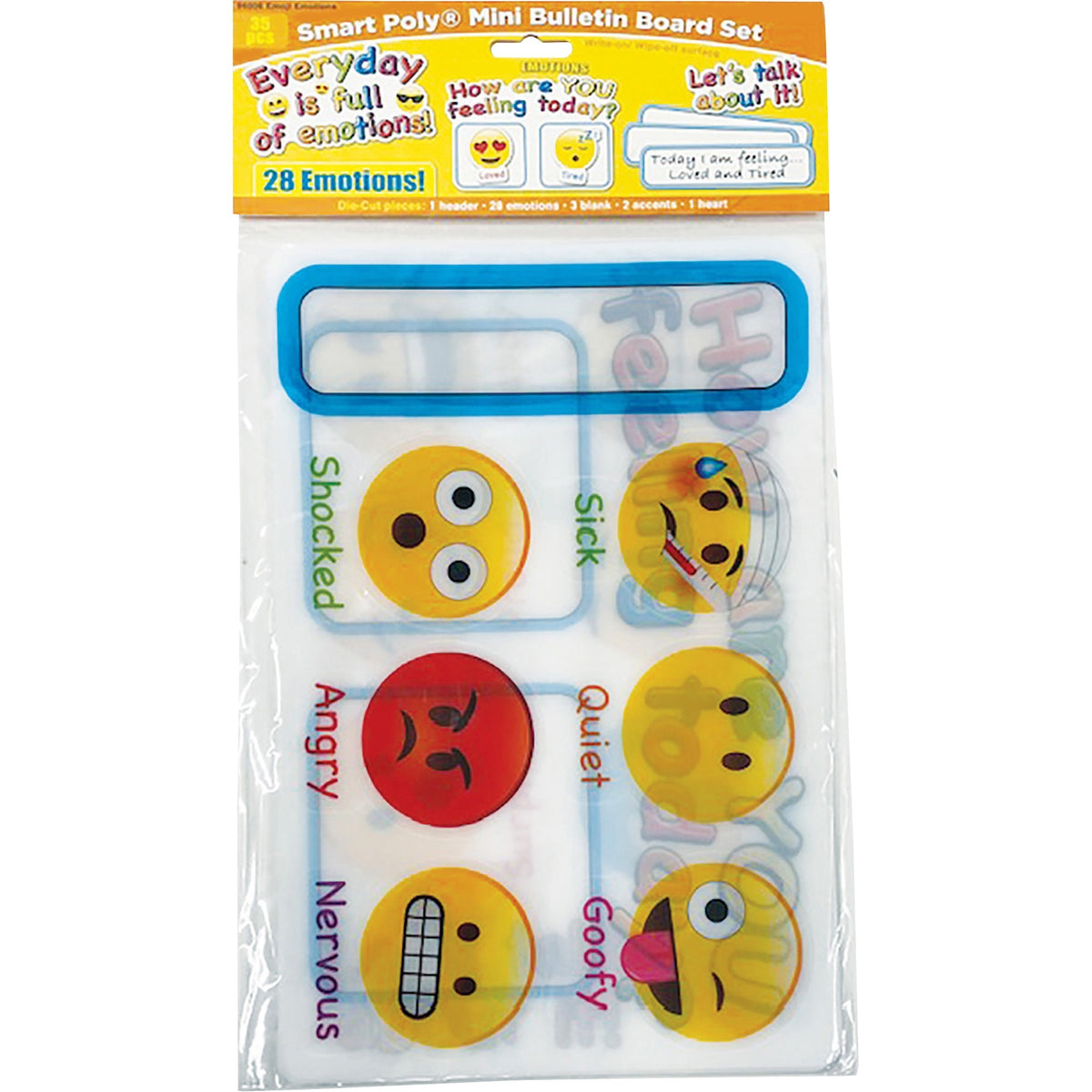 Ashley Smart Poly Emotions Icon Mini Set - Skill Learning: Interactive Learning, Emotion, Educational - 35 Pieces - 1 Ea
