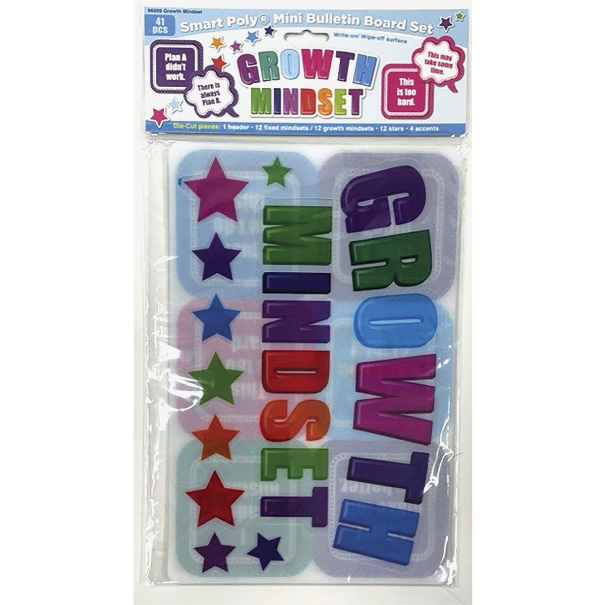 Ashley Smart Poly Growth Mindset Mini Bulletin Board Set - Theme/Subject: Fun - Skill Learning: Interactive Learning, Em