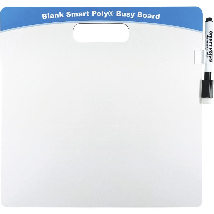 Ashley Blank Smart Poly Busy Board - 10.8" (0.9 ft) Width x 10.8" (0.9 ft) Height - Poly-coated Cardboard Surface - Squa
