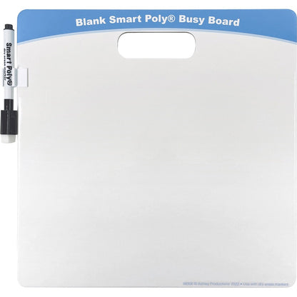 Ashley Blank Smart Poly Busy Board - 10.8" (0.9 ft) Width x 10.8" (0.9 ft) Height - Poly-coated Cardboard Surface - Squa