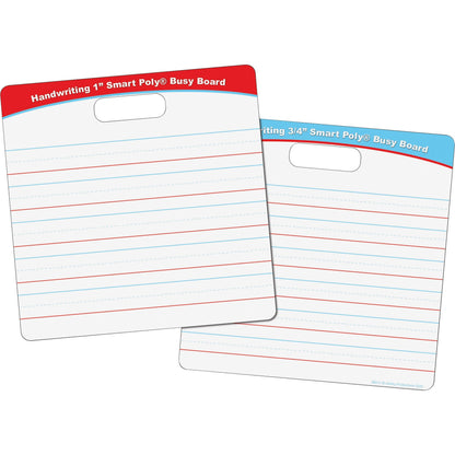 Ashley Handwriting Smart Poly Busy Board - 10.8" (0.9 ft) Width x 10.8" (0.9 ft) Height - Poly-coated Cardboard Surface 