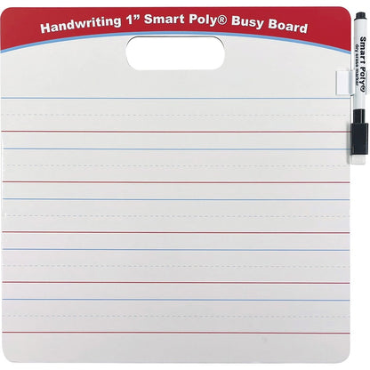 Ashley Handwriting Smart Poly Busy Board - 10.8" (0.9 ft) Width x 10.8" (0.9 ft) Height - Poly-coated Cardboard Surface 