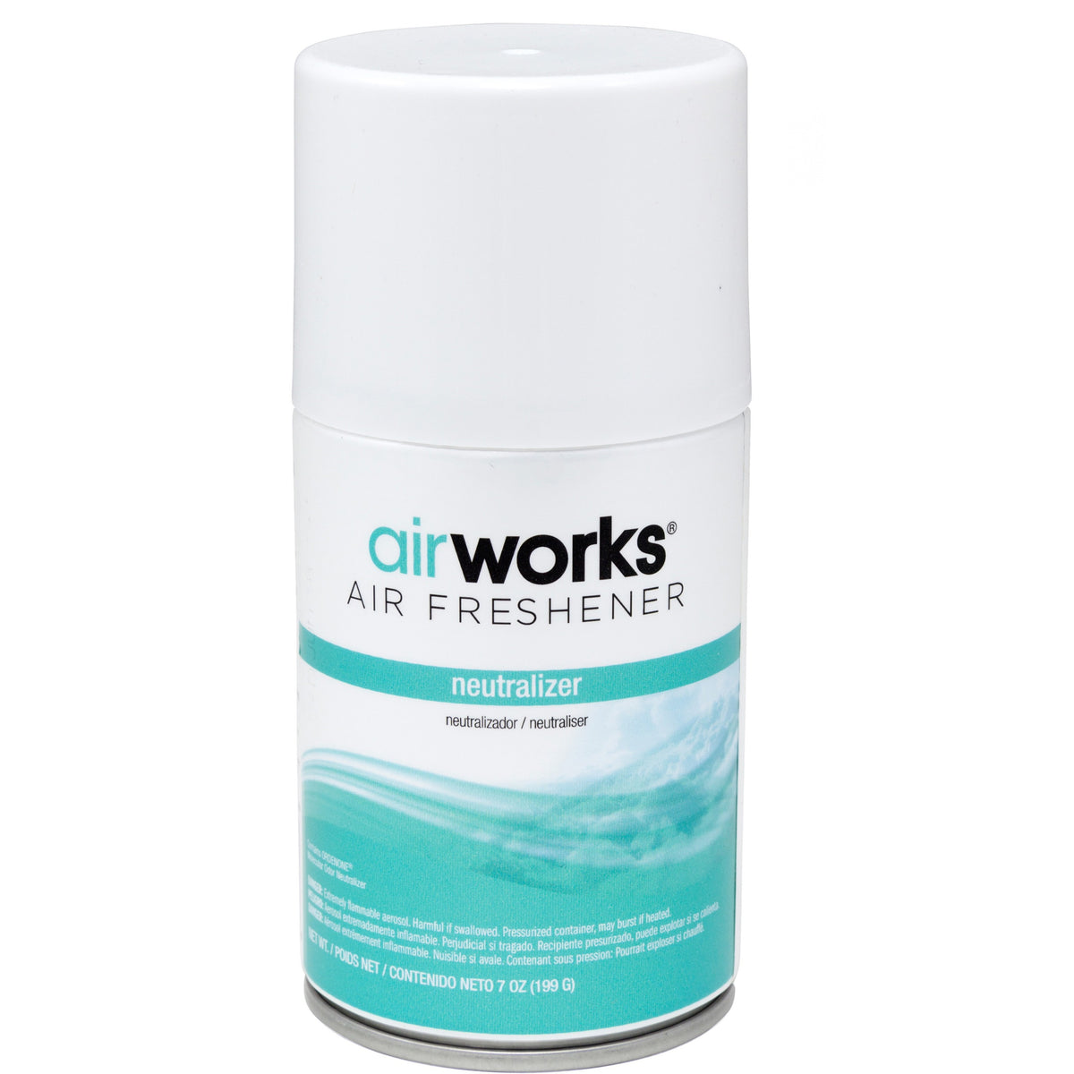 AirWorks Metered Aerosol Air Freshener - Spray - 6000 ft³ - 7 fl oz (0.2 quart) - Neutralizer - 30 Day - Wall Mountable,