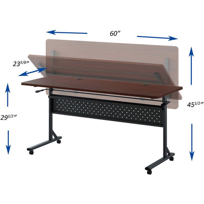 Lorell Shift 2.0 Flip and Nesting Mobile Table - Laminated Rectangle Top - 198 lb Capacity - 1 Each
