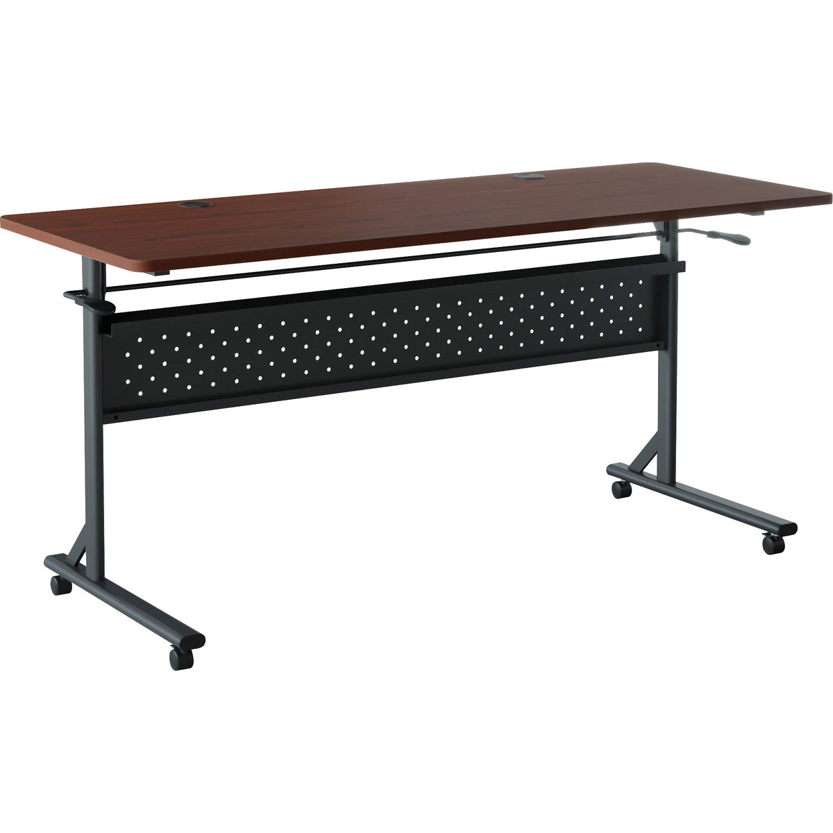 Lorell Shift 2.0 Flip and Nesting Mobile Table - Laminated Rectangle Top - 198 lb Capacity - 1 Each