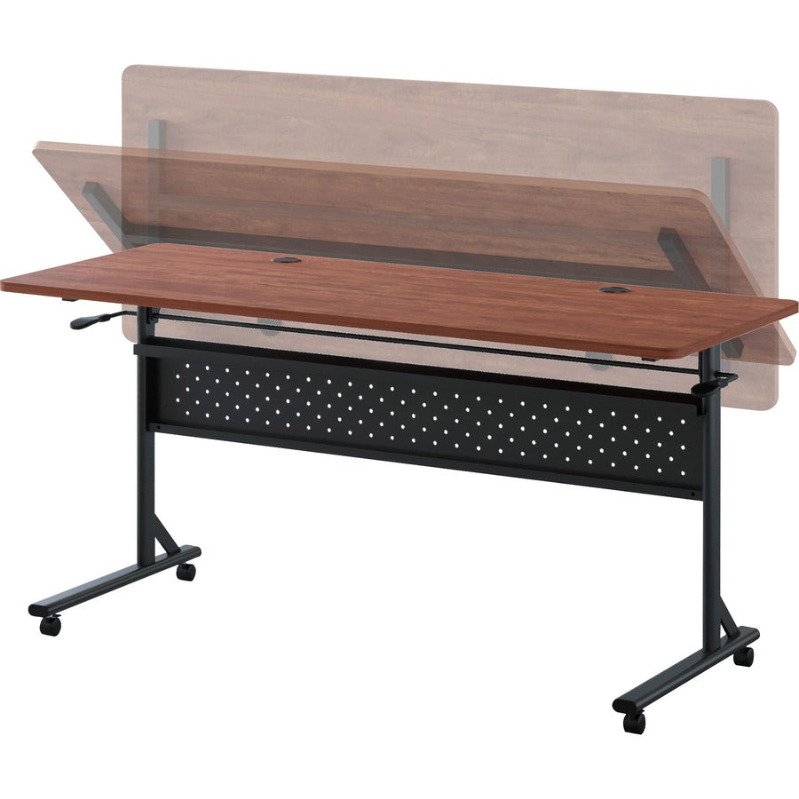 Lorell Shift 2.0 Flip and Nesting Mobile Table - Laminated Rectangle Top - 198 lb Capacity - 1 Each