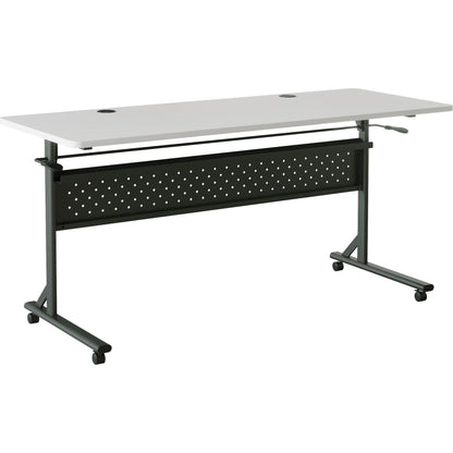 Lorell Shift 2.0 Flip and Nesting Mobile Table - Laminated Rectangle Top - 198 lb Capacity - 1 Each