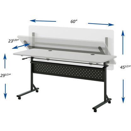 Lorell Shift 2.0 Flip and Nesting Mobile Table - Laminated Rectangle Top - 198 lb Capacity - 1 Each
