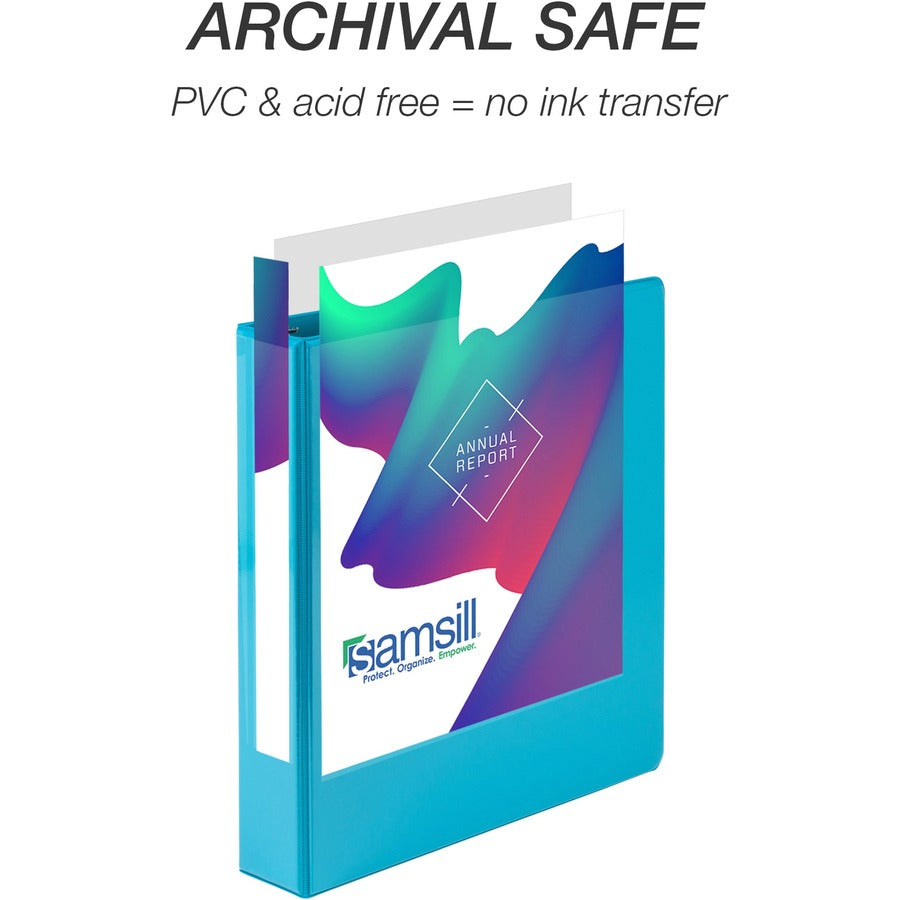 Samsill Durable View Binders - 1 1/2" Binder Capacity - 350 Sheet Capacity - Fastener: D-Ring - Chipboard, Polypropylene
