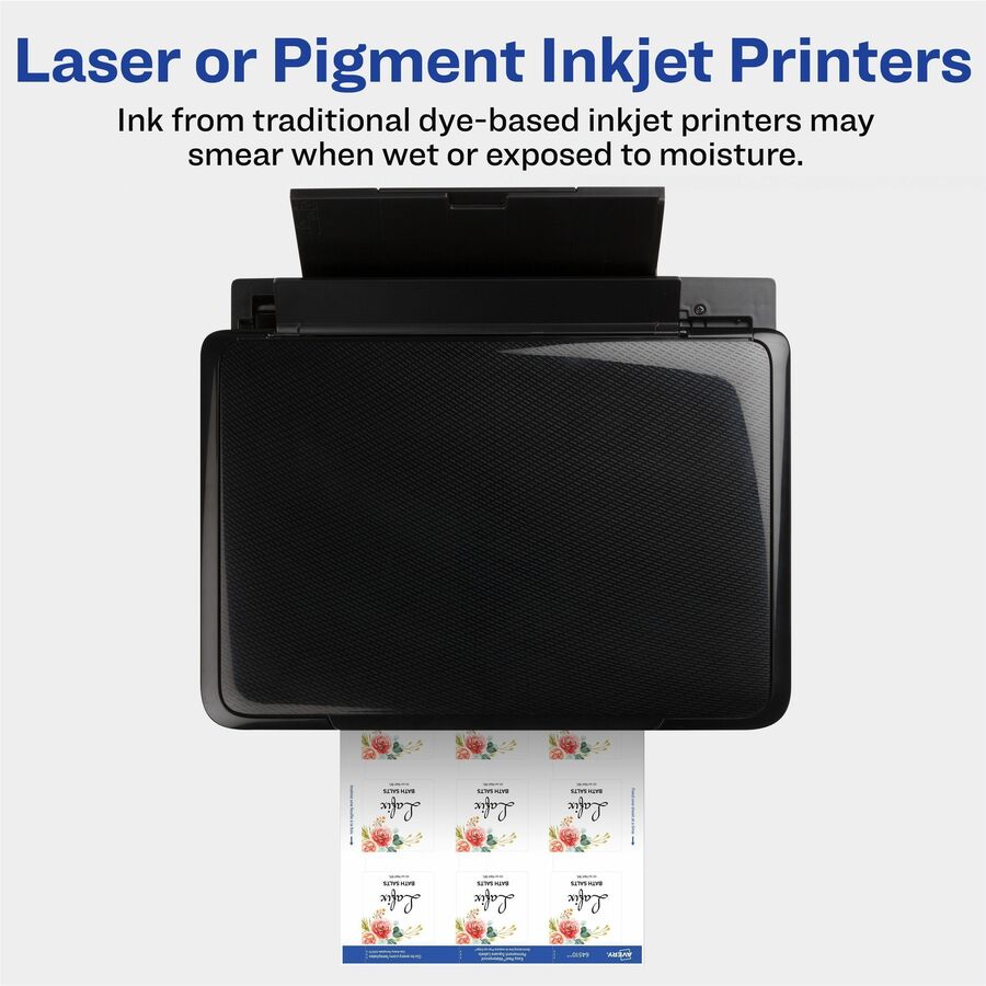 Avery® Durable Waterproof Labels, 2" x 2" Square, 96 Total - Waterproof - x 2" Width x 2" Length - Full Sheet - Permanen