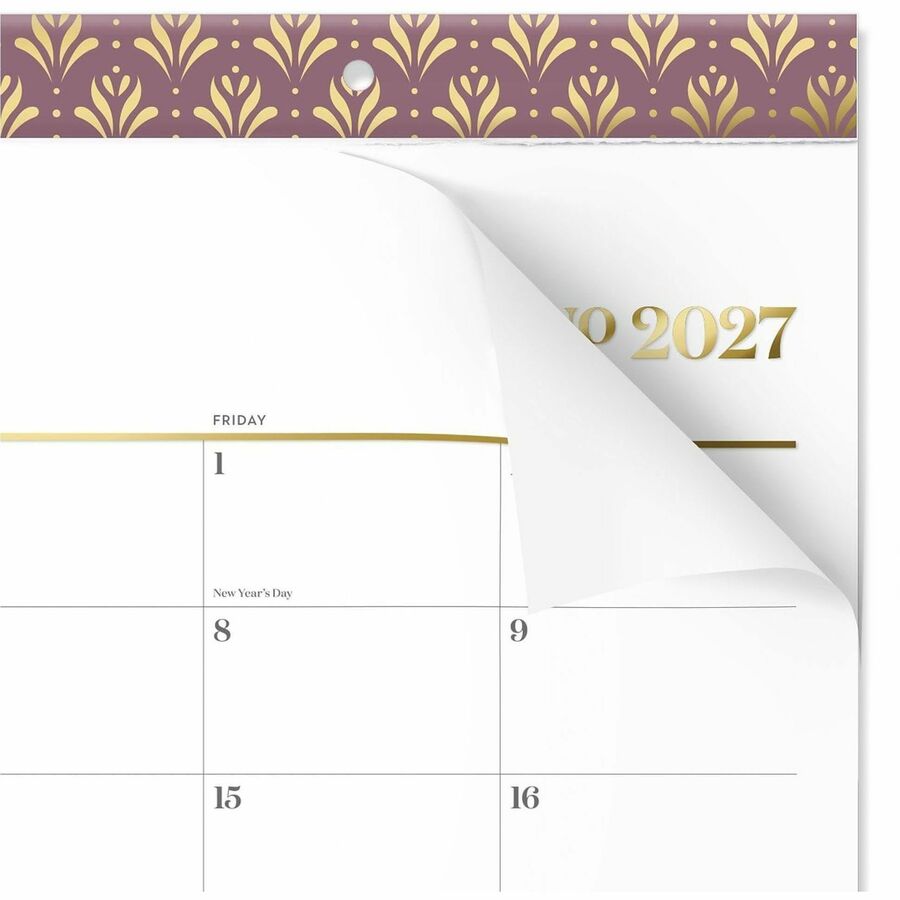 Cambridge WorkStyle Monthly Desk Pad Calendar, Green, Compact, 17 3/4" x 11" - Professional - Monthly - 12 Month - 1 Eac