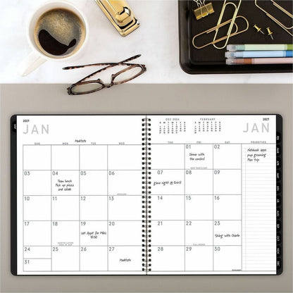 At-A-Glance Contemporary Lite Monthly Planner, Black, Large, 9" x 11" - Large - Monthly - 12 Month - January 2027 to Dec