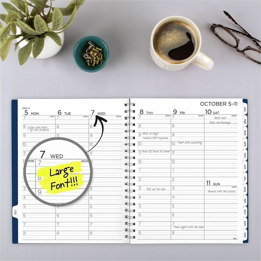 Mead BIG PLANS Weekly Monthly Planner - Large - Weekly, Monthly - 15 Month - October 2026 to December 2027 - 1 Each