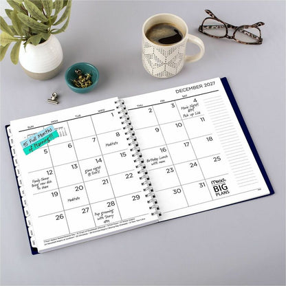 Mead BIG PLANS Weekly Monthly Planner - Large - Weekly, Monthly - 15 Month - October 2026 to December 2027 - 1 Each