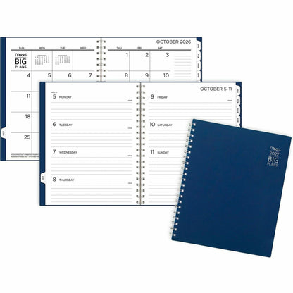 Mead BIG PLANS Weekly Monthly Planner - Large - Weekly, Monthly - 15 Month - October 2026 to December 2027 - 1 Each