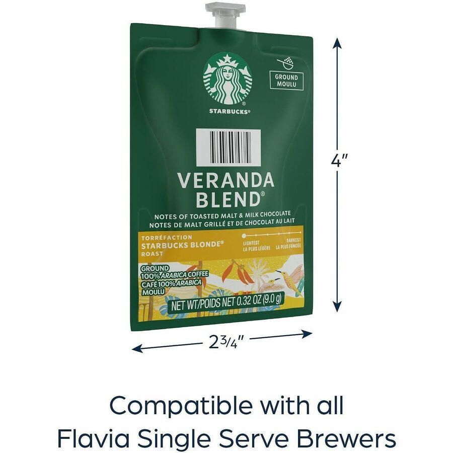 Flavia Freshpack Starbucks Veranda Blend Coffee - 76 / Carton