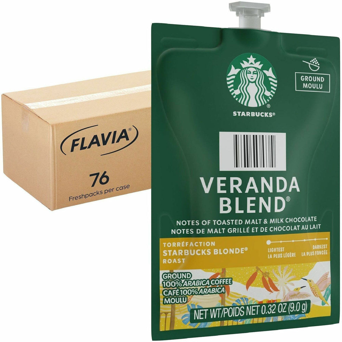 Flavia Freshpack Starbucks Veranda Blend Coffee - 76 / Carton