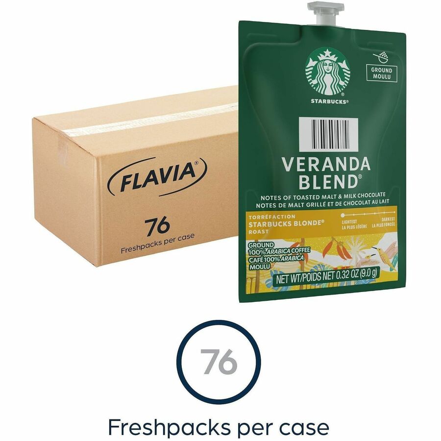 Flavia Freshpack Starbucks Veranda Blend Coffee - 76 / Carton