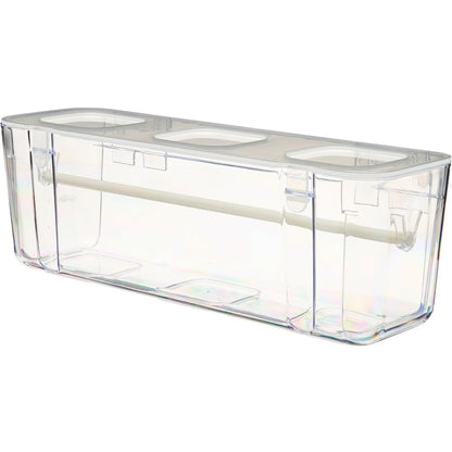Deflecto Ribbon Dispenser - 4.40" Height x 13.30" Width x 4.20" Depth - Desktop - Lid, Portable, Stackable, Wall Mountab