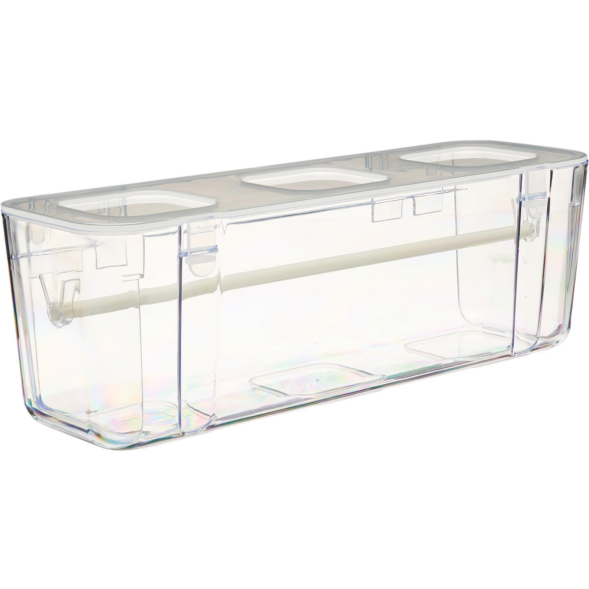 Deflecto Ribbon Dispenser - 4.40" Height x 13.30" Width x 4.20" Depth - Desktop - Lid, Portable, Stackable, Wall Mountab