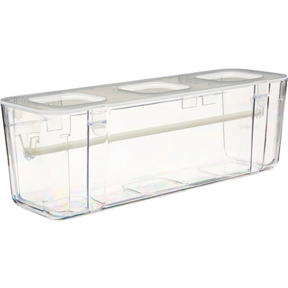 Deflecto Ribbon Dispenser - 4.40" Height x 13.30" Width x 4.20" Depth - Desktop - Lid, Portable, Stackable, Wall Mountab