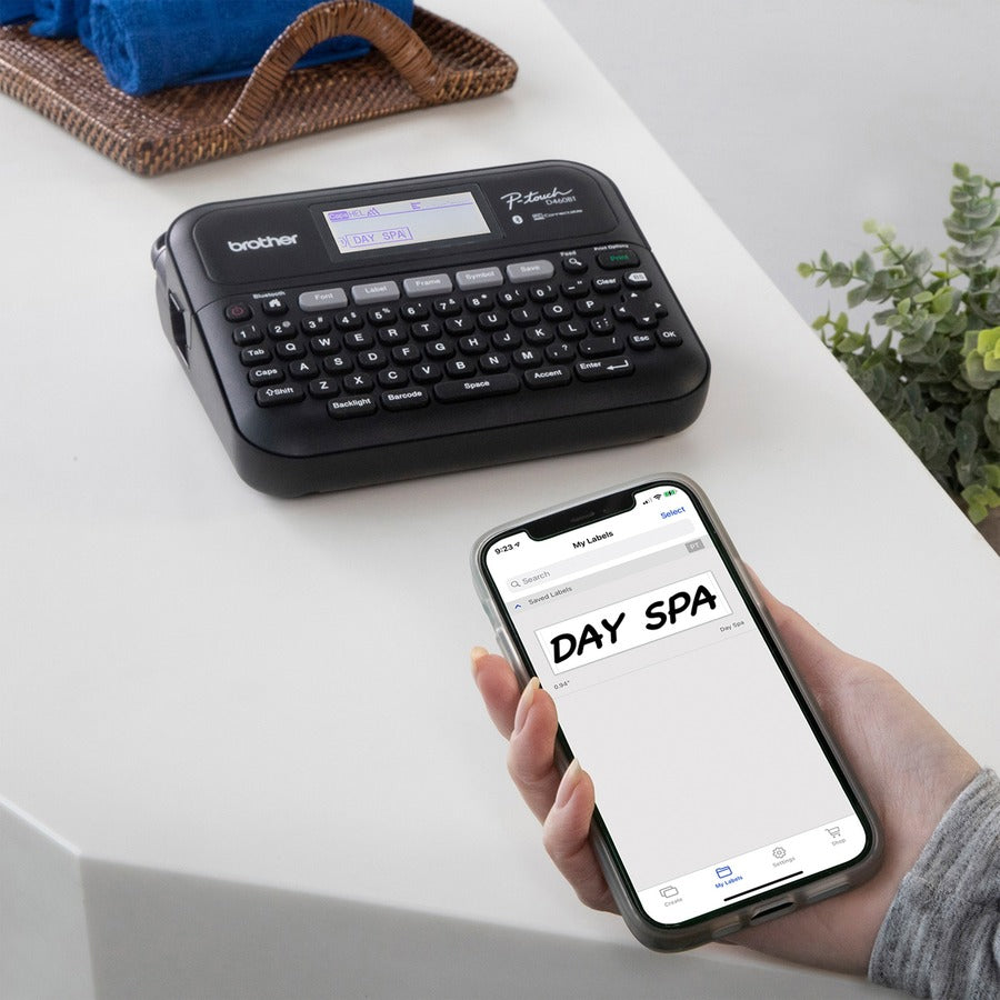 P-touch P-Touch PT-D460BT Label Printer Gray - Thermal Transfer - 1.18 in/s Mono - 16 Fonts - 180 dpi - Tape - 0.14" , 0