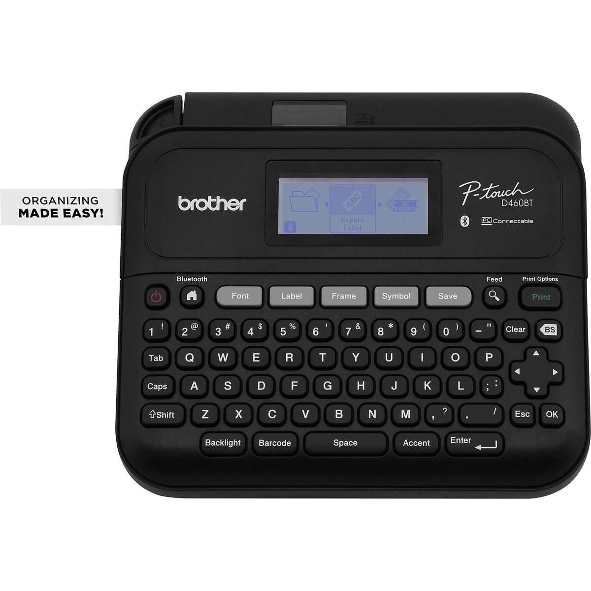 P-touch P-Touch PT-D460BT Label Printer Gray - Thermal Transfer - 1.18 in/s Mono - 16 Fonts - 180 dpi - Tape - 0.14" , 0