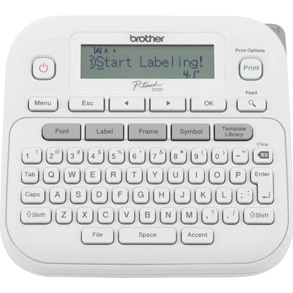 P-touch P-touch PT-D220 Home/Office Everyday Label Maker - Thermal Transfer - 0.79 in/s Mono - 14 Fonts - 180 dpi - Tape