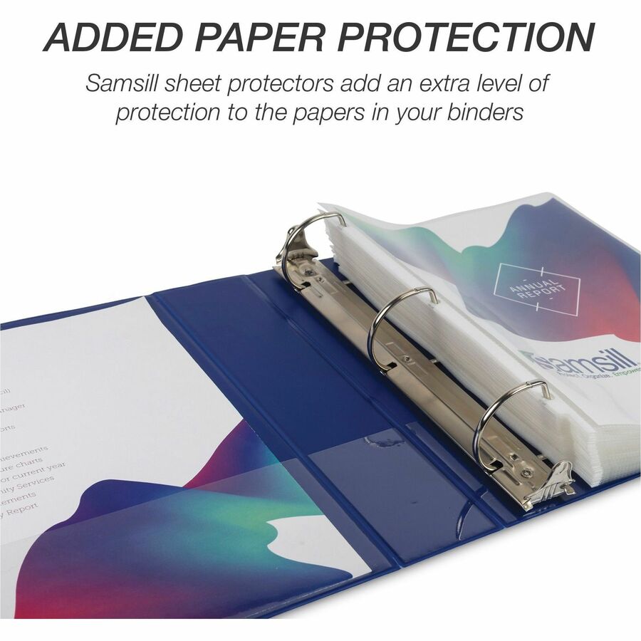 Samsill Durable View Binders - 2" Binder Capacity - Letter - 8 1/2" x 11" Sheet Size - 475 Sheet Capacity - 3 Ring - Fas