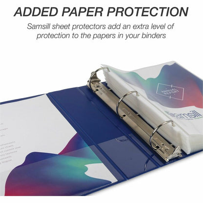 Samsill Durable View Binders - 2" Binder Capacity - Letter - 8 1/2" x 11" Sheet Size - 475 Sheet Capacity - 3 Ring - Fas