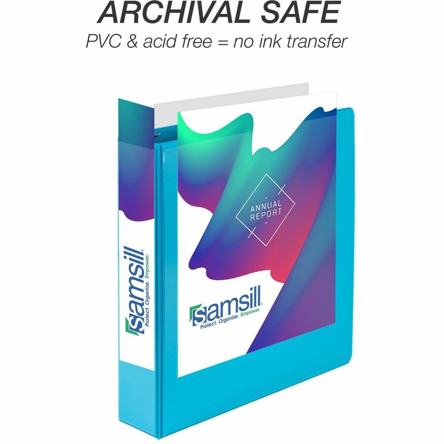 Samsill Durable View Binders - 2" Binder Capacity - Letter - 8 1/2" x 11" Sheet Size - 475 Sheet Capacity - 3 Ring - Fas