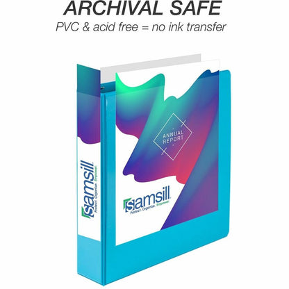 Samsill Durable View Binders - 2" Binder Capacity - Letter - 8 1/2" x 11" Sheet Size - 475 Sheet Capacity - 3 Ring - Fas