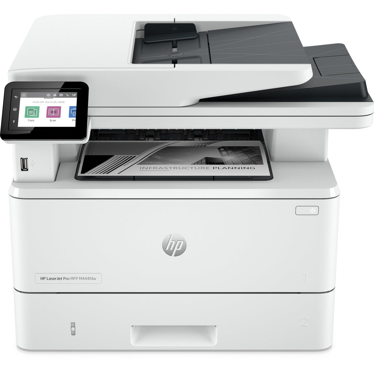 HP LaserJet Pro 4101fdw Wireless Laser Multifunction Printer - Monochrome - White - Copier/Fax/Printer/Scanner - 4800 x 