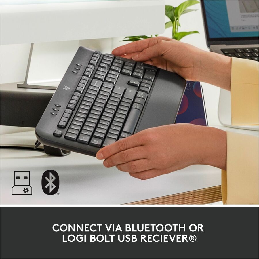 Logitech Signature K650 (Graphite) - Wireless Connectivity - Bluetooth/RF - 5.1 - 32.81 ft - ChromeOS - PC, Mac - AA Bat