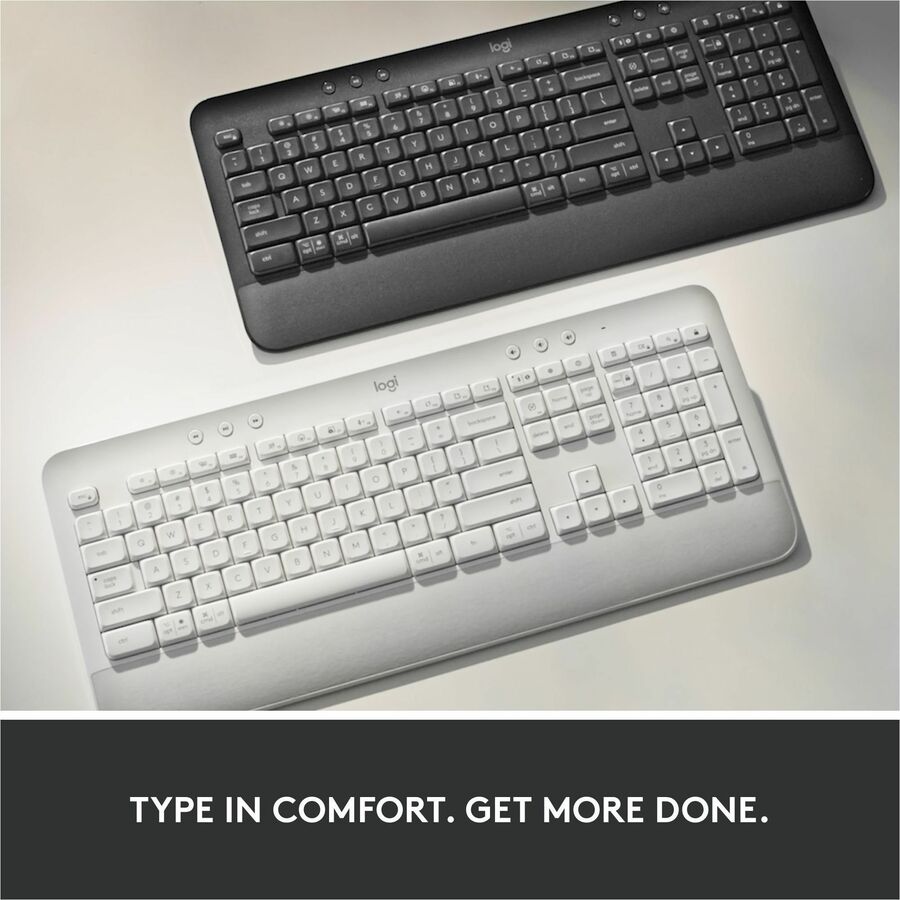 Logitech Signature K650 (Graphite) - Wireless Connectivity - Bluetooth/RF - 5.1 - 32.81 ft - ChromeOS - PC, Mac - AA Bat