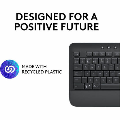 Logitech Signature K650 (Graphite) - Wireless Connectivity - Bluetooth/RF - 5.1 - 32.81 ft - ChromeOS - PC, Mac - AA Bat