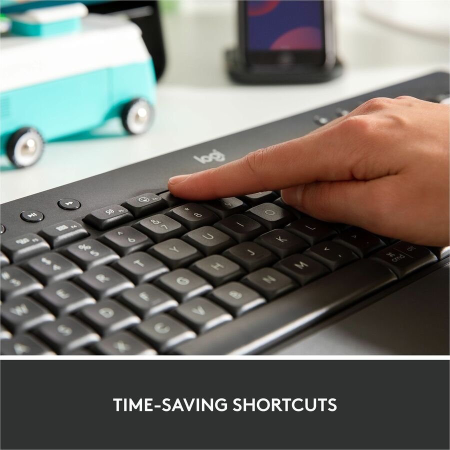 Logitech Signature K650 (Graphite) - Wireless Connectivity - Bluetooth/RF - 5.1 - 32.81 ft - ChromeOS - PC, Mac - AA Bat