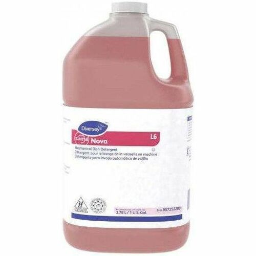 Suma Nova L6 - For Dish, Dishwasher - 128 fl oz (4 quart) - 11.5 to 13.9 pH - Characteristic, Ammonia Scent - 4 / Carton
