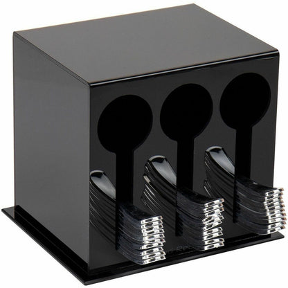Mind Reader Cutlery Dispenser & Organizer - 24 - 3 Compartment(s) - 6" Height x 2.75" Width x 5.50" Depth - Counter, Tab