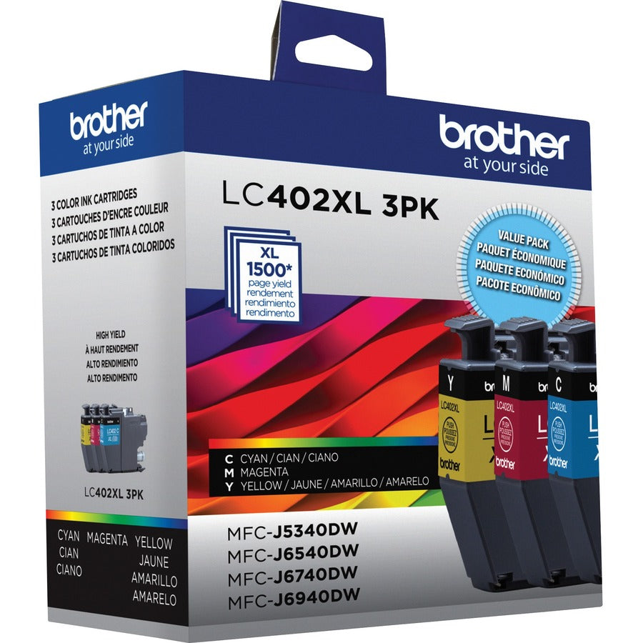 Brother Original High Yield Inkjet Ink Cartridge - Cyan, Magenta, Yellow - 3 / Pack