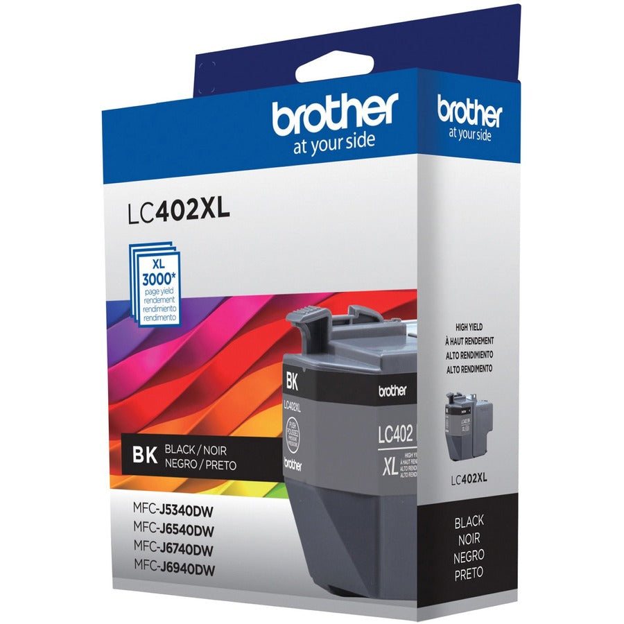 Brother LC402XLBKS Original High Yield Inkjet Ink Cartridge - Black - 1 Each - 3000 Pages