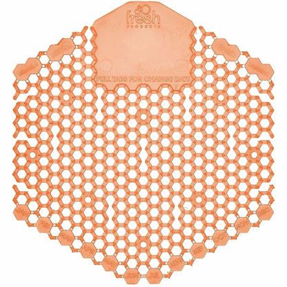 Fresh Products Wave 3D Urinal Screen - Lasts upto 30 Days - Splash Reducer, Odor Control - 10 / Box - Orange
