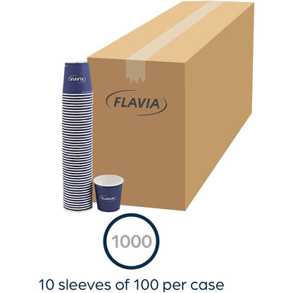 Flavia 10 oz Hot Beverage Paper Cups - 10 fl oz - Blue - Paper - Beverage, Hot Drink - 1000 / Carton