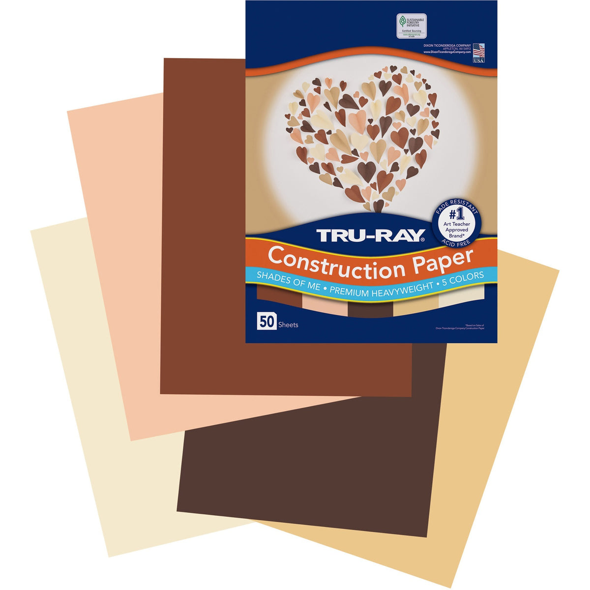 Tru-Ray Construction Paper - Art Project, Craft Project - 9" Width x 12" Length - 76 lb Basis Weight - Assorted - Fiber,