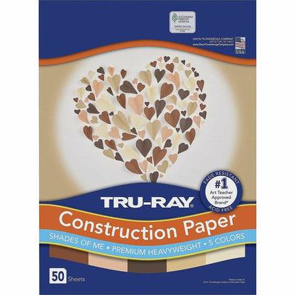 Tru-Ray Construction Paper - Art Project, Craft Project - 9" Width x 12" Length - 76 lb Basis Weight - Assorted - Fiber,
