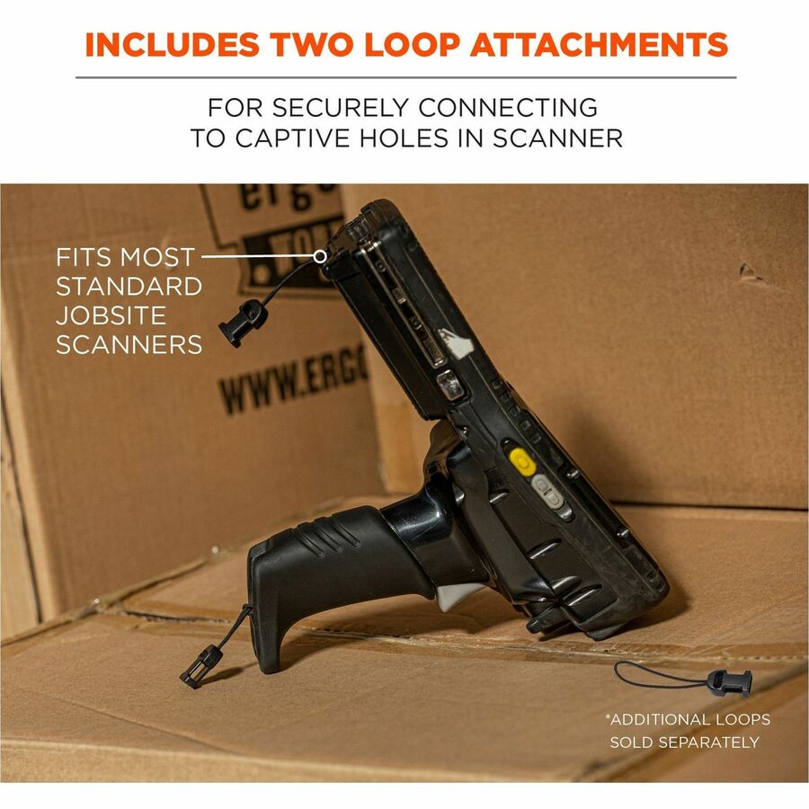 Ergodyne 3138 Padded Bar-code Scanner Harness - Large (L) - Hook & Loop Fastener Attachment - Black - 1 Each