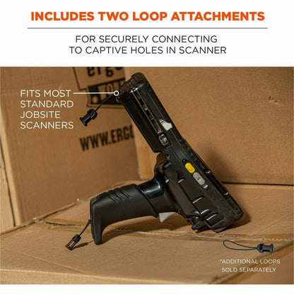 Ergodyne 3138 Padded Bar-code Scanner Harness - Large (L) - Hook & Loop Fastener Attachment - Black - 1 Each