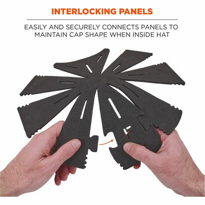 Ergodyne Skullerz 8944 Universal Bump Cap Insert - Bump, Scrape, Bruise Protection - Soft Foam - Black - 1 Each